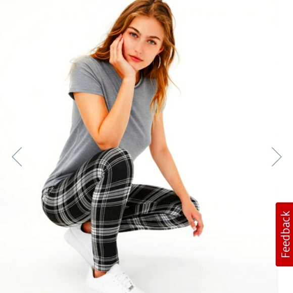 Plaid leggings